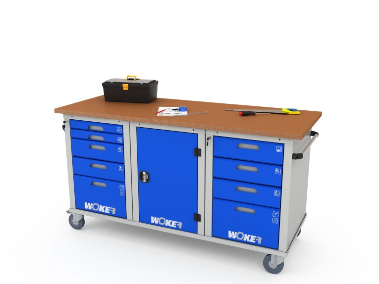 Верстак мобильный трехтумбовый WOKER PRO 3514.1800 купить в Сургуте Верстак мобильный трехтумбовый WOKER PRO 3514.1800 купить в Сургуте