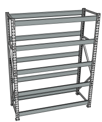 Стеллаж грузовой СГР 3000x1200x600 5 полок (без настила) Стеллаж грузовой СГР 3000x1200x600 5 полок (без настила)