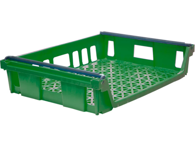 Ящик 744х557х167 со складываемыми ручками зелёный купить в Сургуте