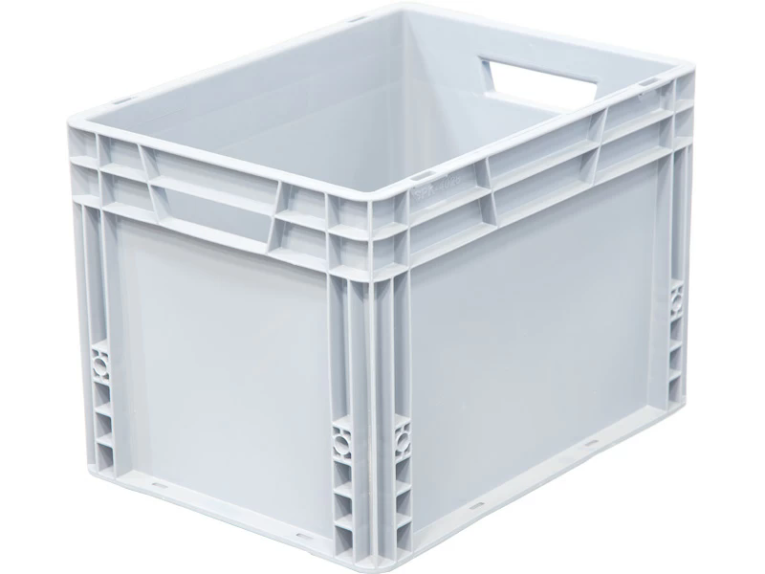 Ящик 400х300х270 сплошной, усиленное дно, цв. серый купить в Сургуте Ящик 400х300х270 сплошной, усиленное дно, цв. серый купить в Сургуте