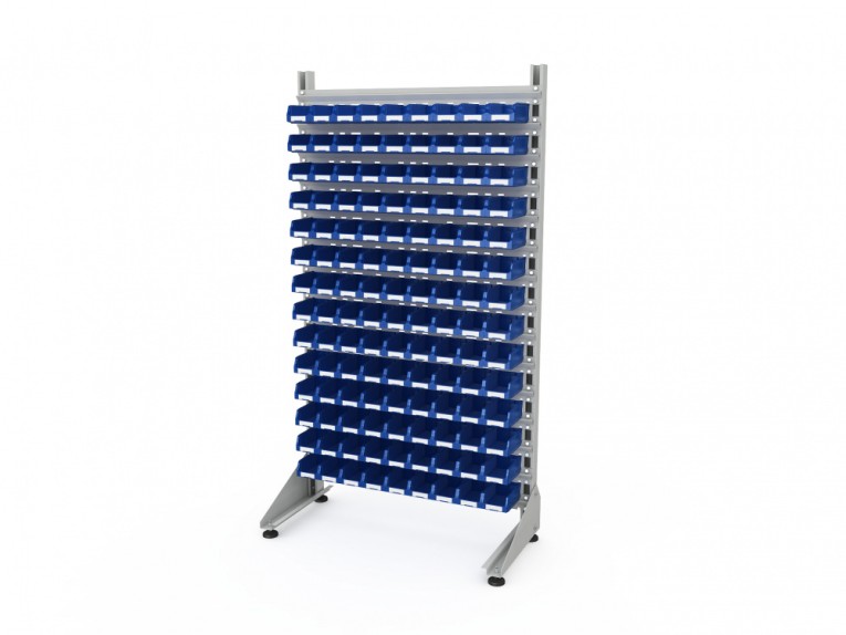 Стеллаж для пластиковых лотков SORTEX односторонний 1800x1000x450.01 купить в Сургуте Стеллаж для пластиковых лотков SORTEX односторонний 1800x1000x450.01 купить в Сургуте