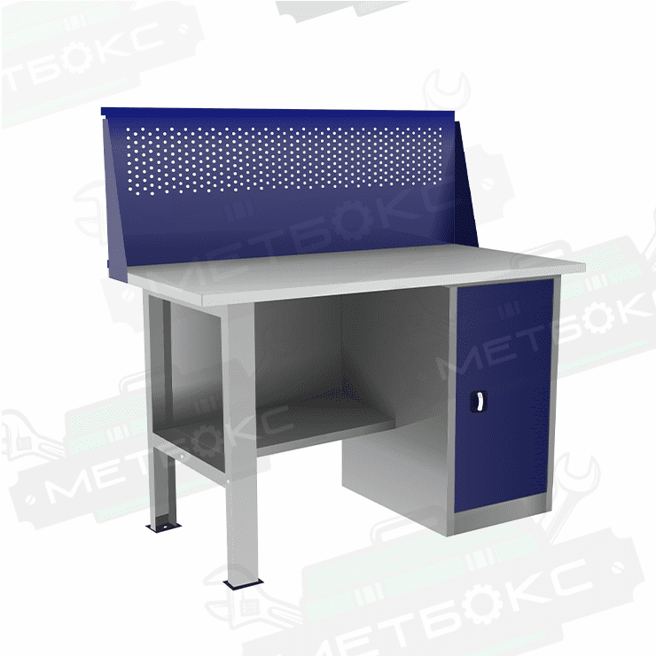 Однотумбовый слесарный верстак ВП-2/1,2 с экраном купить в Сургуте Однотумбовый слесарный верстак ВП-2/1,2 с экраном купить в Сургуте