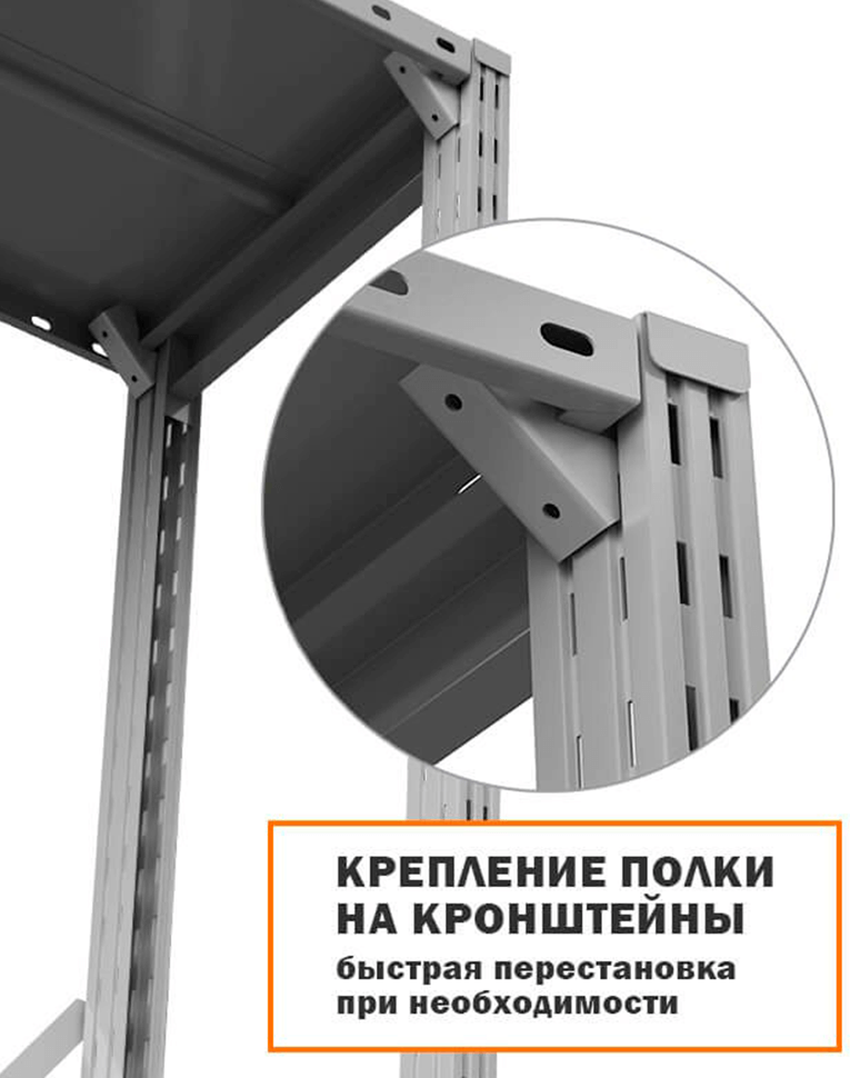 Стеллаж ТСУ 3500x1200x400 4 полки (300 кг, перф) купить в Сургуте