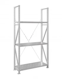 Стеллаж MS U 2500x1200x500 3 полки (350 кг, перф) Стеллаж MS U 2500x1200x500 3 полки (350 кг, перф)