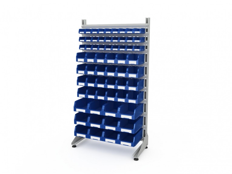 Стеллаж для пластиковых лотков SORTEX односторонний 1800x1000x450.05 купить в Сургуте Стеллаж для пластиковых лотков SORTEX односторонний 1800x1000x450.05 купить в Сургуте