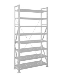 Стеллаж MS U 2500x1200x300 8 полок (180 кг, перф) Стеллаж MS U 2500x1200x300 8 полок (180 кг, перф)