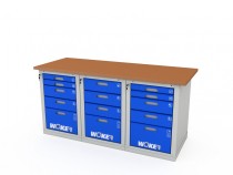 Верстак трехтумбовый WOKER PRO 3545.1800 Верстак трехтумбовый WOKER PRO 3545.1800