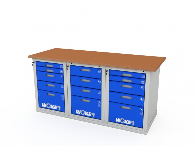 Верстак трехтумбовый WOKER PRO 3545.1800 купить в Сургуте Верстак трехтумбовый WOKER PRO 3545.1800 купить в Сургуте